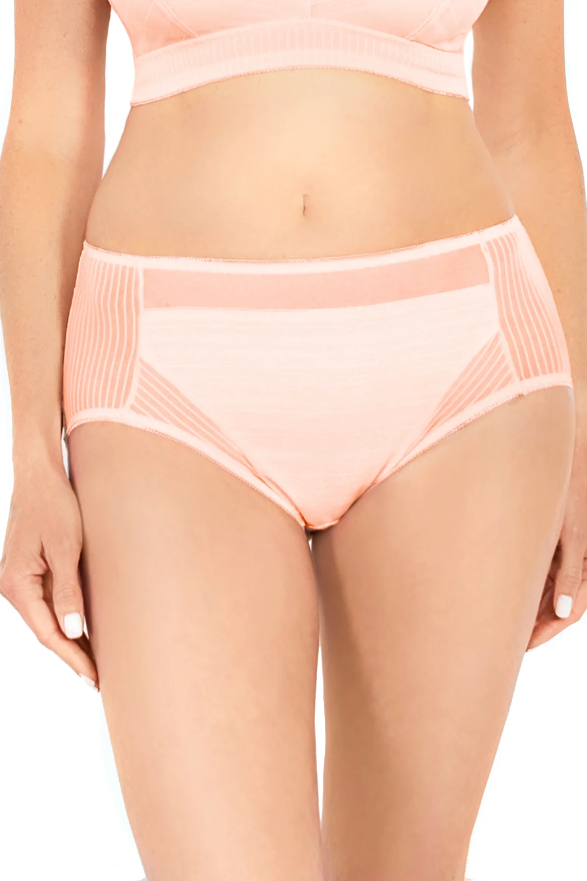 Striped Mesh Detail Brief - Final Sale - Image 3